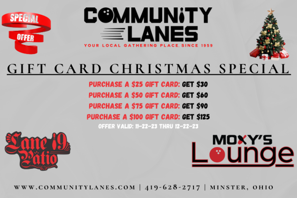 Community Lanes Gift Card 10-20-2023