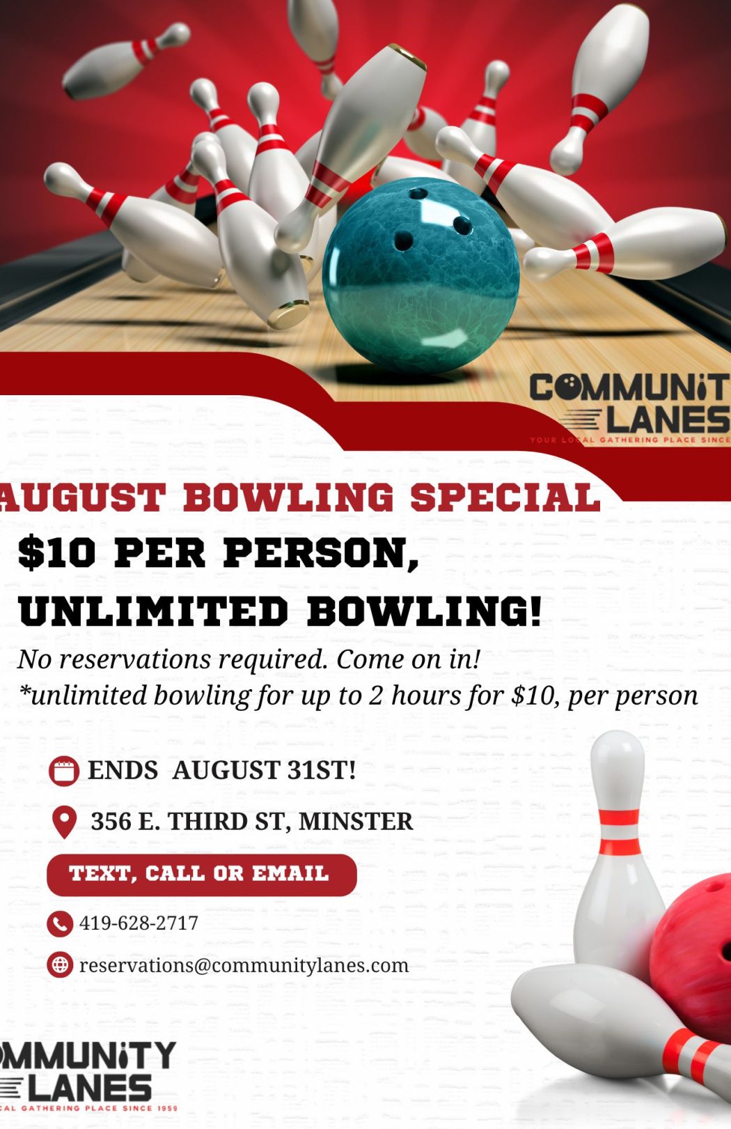 august bowling special 10 dollars